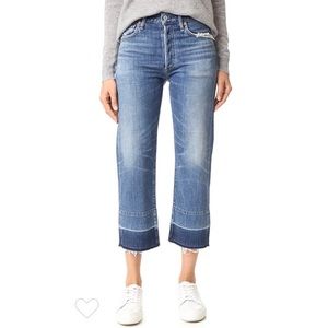 Cora crop relaxed undone hem